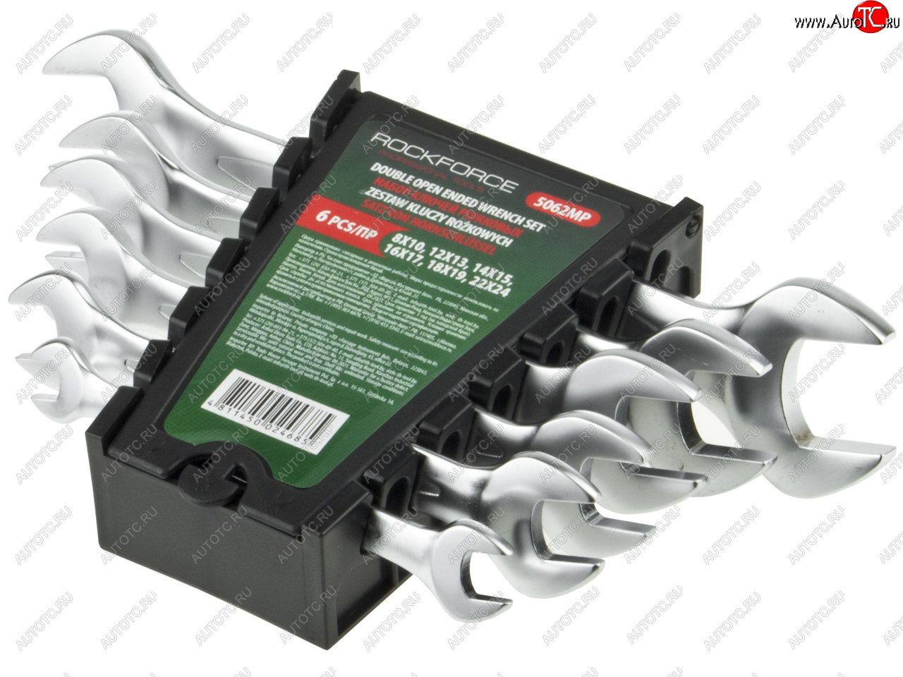 1 369 р. Набор ключей рожковых 8-24мм 6 предметов с держателем ROCKFORCE ROCKFORCE rf-5062mp  с доставкой в г. Майкоп