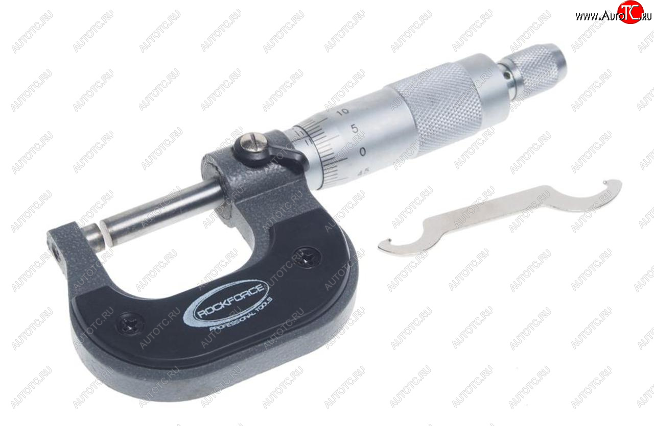 1 339 р. Микрометр 0-25мм 0.01мм в футляре ROCKFORCE ROCKFORCE rf-5096p9025 ROCKFORCE rf-5096p9025  с доставкой в г. Майкоп