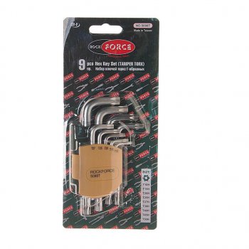 819 р. Набор ключей TORX T10Н-Т50H Г-образных 9 предметов с держателем ROCKFORCE ROCKFORCE rf-5098t  с доставкой в г. Майкоп. Увеличить фотографию 3