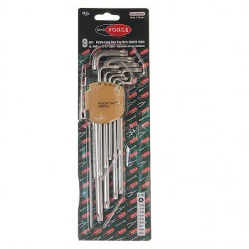 689 р. Набор ключей TORX T10Н-Т50H Г-образных удлиненных 9 предметов с держателем ROCKFORCE ROCKFORCE rf-5098txl  с доставкой в г. Майкоп. Увеличить фотографию 2