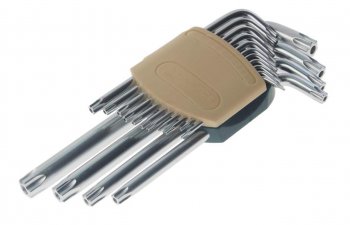 2 249 р. Набор ключей TORX Т6Н-Т60Н Г-образных удлиненных с отверстием 15 предметов с держателем ROCKFORCE ROCKFORCE rf-5151lt  с доставкой в г. Майкоп. Увеличить фотографию 1