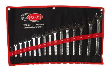 2 899 р. Набор ключей комбинированных 6-24мм 16 предметов на полотне ROCKFORCE ROCKFORCE rf-5161m ROCKFORCE rf-5161m  с доставкой в г. Майкоп. Увеличить фотографию 1