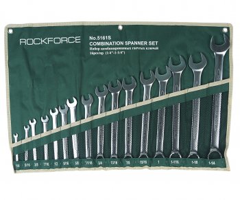5 699 р. Набор ключей комбинированных 1-1516 16 предметов на полотне ROCKFORCE ROCKFORCE rf-5161s  с доставкой в г. Майкоп. Увеличить фотографию 1
