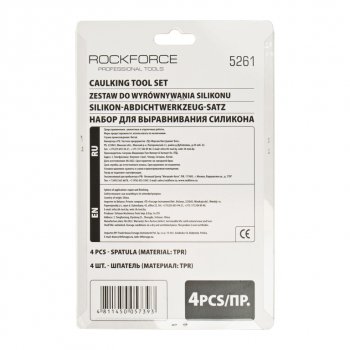 280 р. Набор шпателей для выравнивания силикона 4 предмета в блистере ROCKFORCE ROCKFORCE rf-5261  с доставкой в г. Майкоп. Увеличить фотографию 2