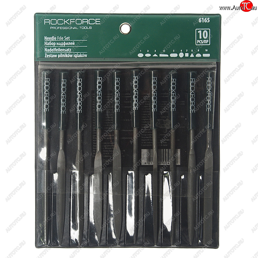 629 р. Набор надфилей 10 предметов ROCKFORCE ROCKFORCE rf-6165 ROCKFORCE rf-6165  с доставкой в г. Майкоп
