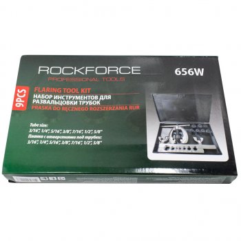 1 269 р. Набор инструментов для развальцовки трубок 9 предметов в кейсе ROCKFORCE ROCKFORCE rf-656w ROCKFORCE rf-656w  с доставкой в г. Майкоп. Увеличить фотографию 3