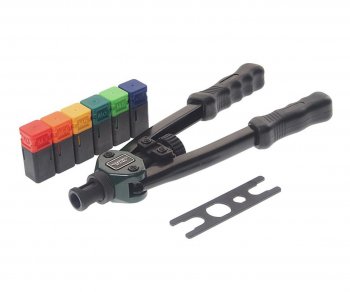 3 599 р. Заклепочник 320мм М3-М10 резьбовой усиленный двуручный ROCKFORCE ROCKFORCE rf-67804  с доставкой в г. Майкоп. Увеличить фотографию 1