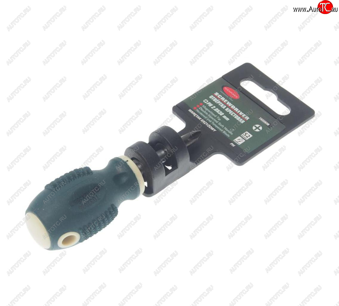 133 р. Отвертка крестовая PH 2.0x38мм магнитная c держателем Profi S2 ROCKFORCE ROCKFORCE rf-70320038 ROCKFORCE rf-70320038  с доставкой в г. Майкоп