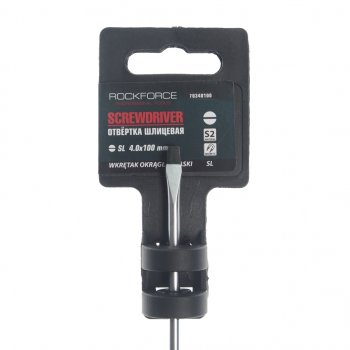 215 р. Отвертка шлицевая SL 4.0х100мм магнитная c держателем Profi S2 ROCKFORCE ROCKFORCE rf-70340100 ROCKFORCE rf-70340100  с доставкой в г. Майкоп. Увеличить фотографию 2