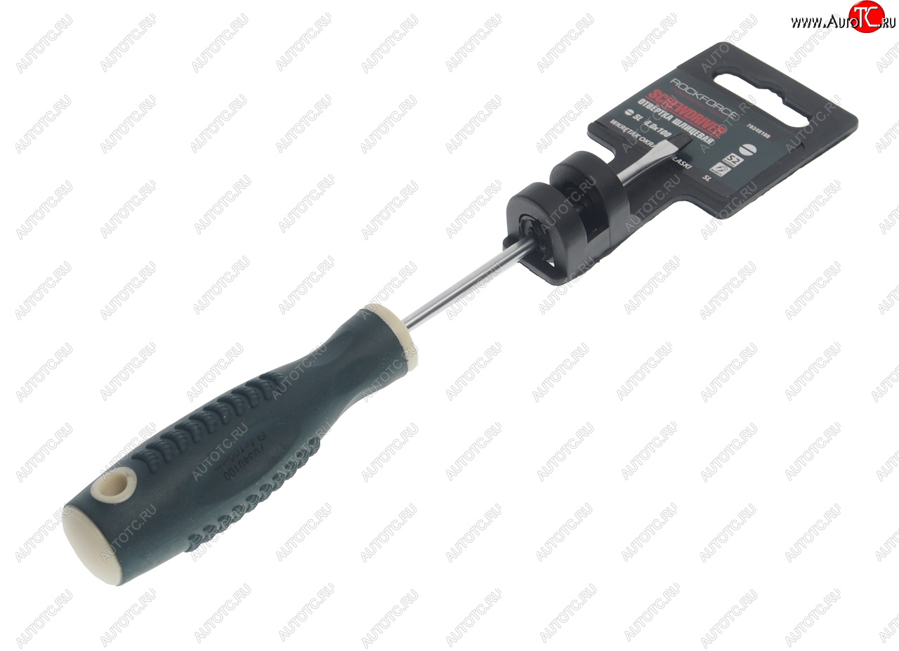 215 р. Отвертка шлицевая SL 4.0х100мм магнитная c держателем Profi S2 ROCKFORCE ROCKFORCE rf-70340100 ROCKFORCE rf-70340100  с доставкой в г. Майкоп
