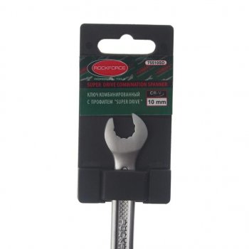 107 р. Ключ комбинированный 10мм (Super Drive) с держателем ROCKFORCE ROCKFORCE rf-75510sd ROCKFORCE rf-75510sd  с доставкой в г. Майкоп. Увеличить фотографию 3