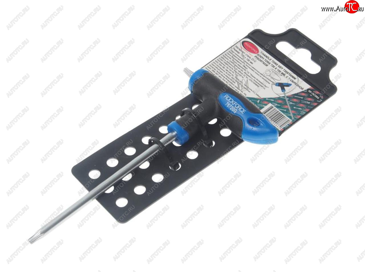 209 р. Ключ TORX Т-образный T20х100мм с резиновой ручкой с держателем ROCKFORCE ROCKFORCE rf-76720g ROCKFORCE rf-76720g  с доставкой в г. Майкоп