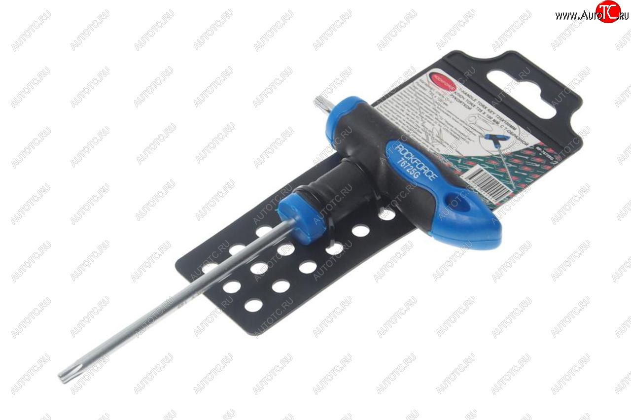 281 р. Ключ TORX Т-образный T25х100мм с резиновой ручкой с держателем ROCKFORCE ROCKFORCE rf-76725g  с доставкой в г. Майкоп