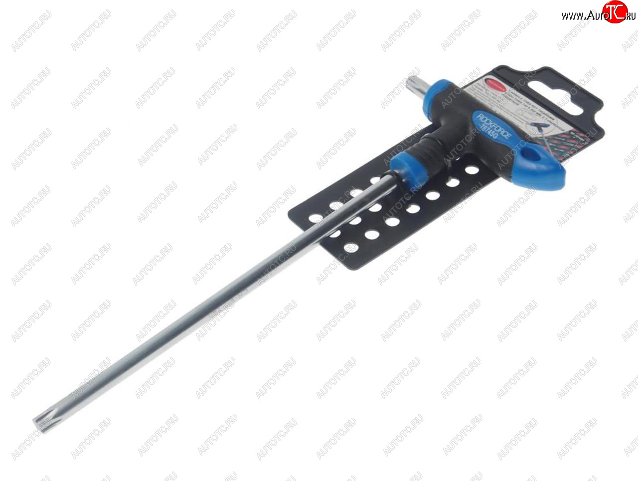 399 р. Ключ TORX Т-образный T45х200мм с резиновой ручкой с держателем ROCKFORCE ROCKFORCE rf-76745g  с доставкой в г. Майкоп