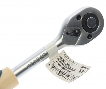 1 089 р. Ключ трещотка 12 45 зубов 255мм реверсивная с резиновой ручкой ROCKFORCE ROCKFORCE rf-80242w  с доставкой в г. Майкоп. Увеличить фотографию 3