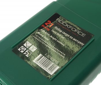 1 579 р. Набор сверл по металлу 1.0-10.0мм HSS (21шт.) в пластиковом футляре ROCKFORCE ROCKFORCE rf-924u21s  с доставкой в г. Майкоп. Увеличить фотографию 3