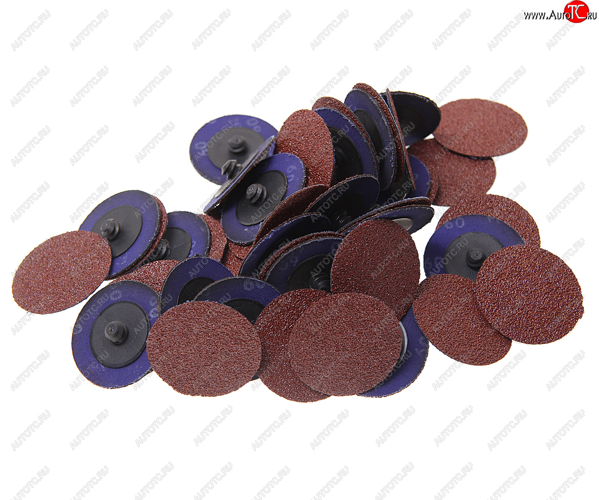 1 279 р. Круг шлифовальный 50мм (№60) абразивный коричневый 50шт. ROCKFORCE ROCKFORCE rf-bd260a  с доставкой в г. Майкоп