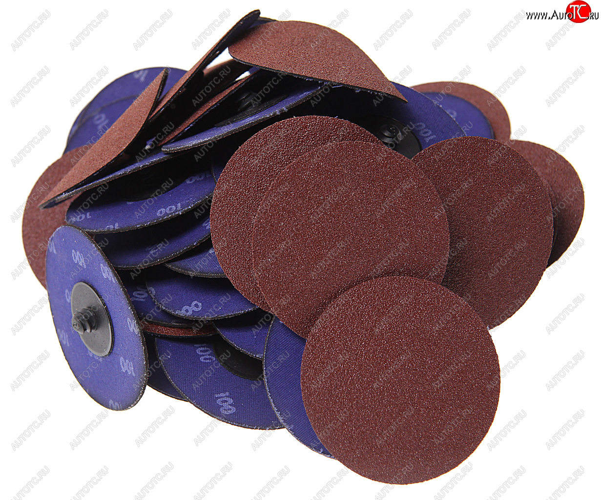 2 149 р. Круг шлифовальный 75мм (№100) абразивный коричневый 50шт. ROCKFORCE ROCKFORCE rf-bd3100a  с доставкой в г. Майкоп