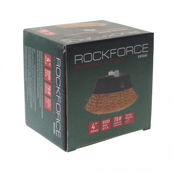 459 р. Кордщетка для УШМ чашка 100мм латунь ROCKFORCE ROCKFORCE rf-bwc004  с доставкой в г. Майкоп. Увеличить фотографию 2