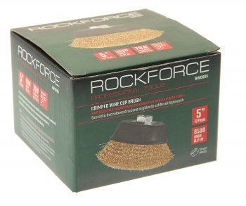 619 р. Кордщетка для УШМ чашка 125мм латунь ROCKFORCE ROCKFORCE rf-bwc005  с доставкой в г. Майкоп. Увеличить фотографию 3