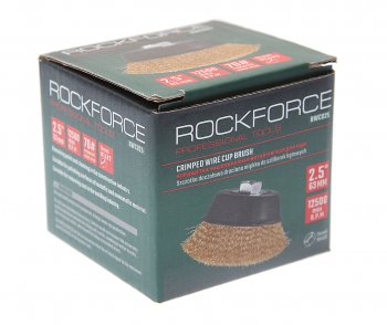 264 р. Кордщетка для УШМ чашка 60мм латунь ROCKFORCE ROCKFORCE rf-bwc025  с доставкой в г. Майкоп. Увеличить фотографию 3