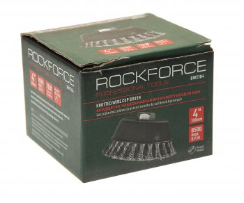489 р. Кордщетка для УШМ чашка 100мм витая сталь ROCKFORCE ROCKFORCE rf-bwc104  с доставкой в г. Майкоп. Увеличить фотографию 3