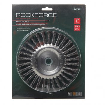 699 р. Кордщетка для УШМ дисковая 175мм витая сталь в блистере ROCKFORCE ROCKFORCE rf-bwf107  с доставкой в г. Майкоп. Увеличить фотографию 2
