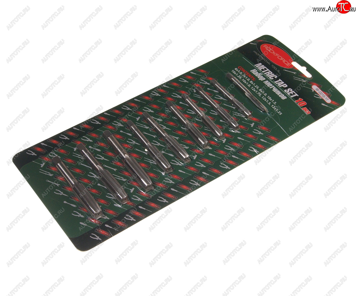 989 р. Набор метчиков метрический 10 предметов ROCKFORCE ROCKFORCE rf-c010-1t  с доставкой в г. Майкоп
