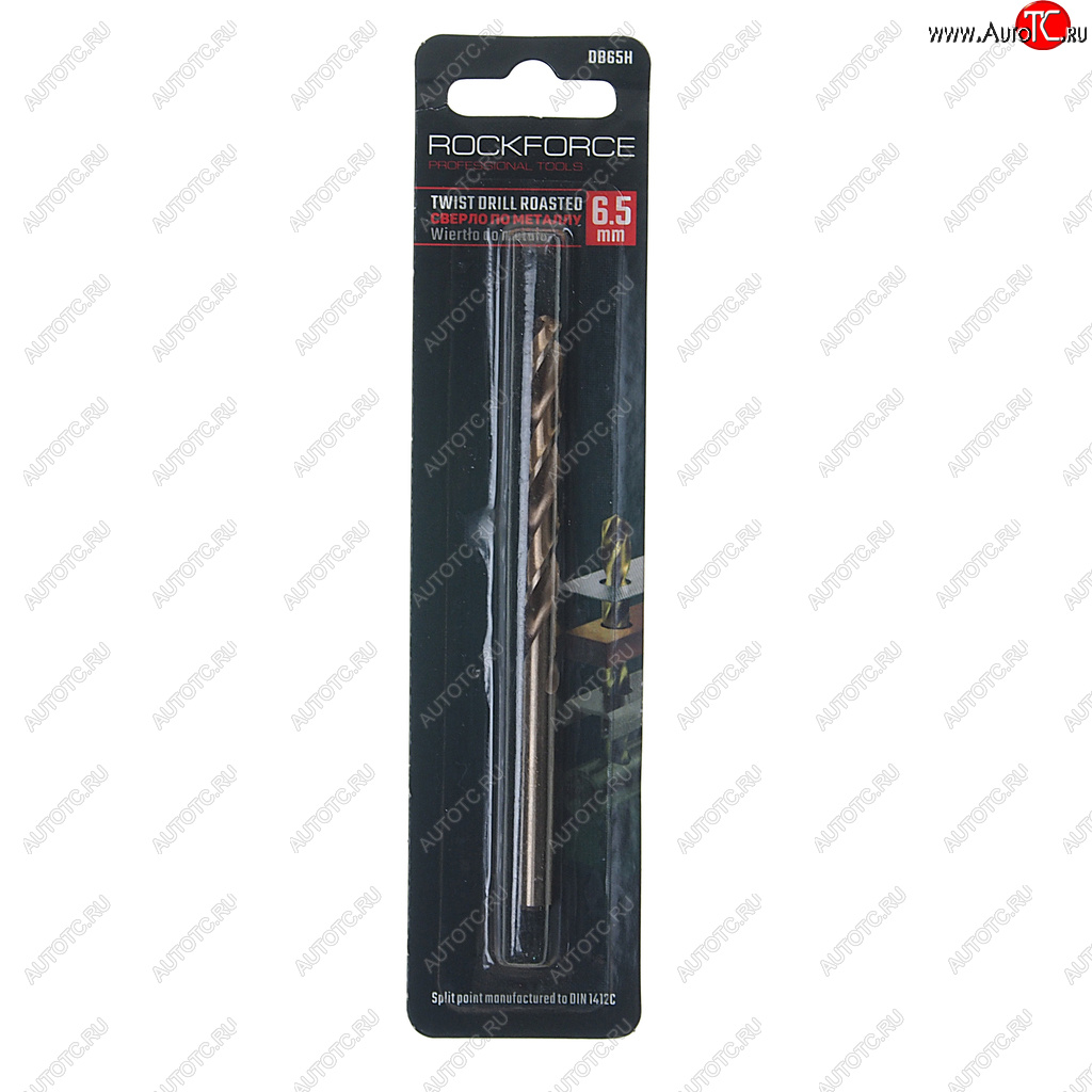 132 р. Сверло по металлу 6.5мм HSS Cobalt ROCKFORCE ROCKFORCE rf-db65h  с доставкой в г. Майкоп