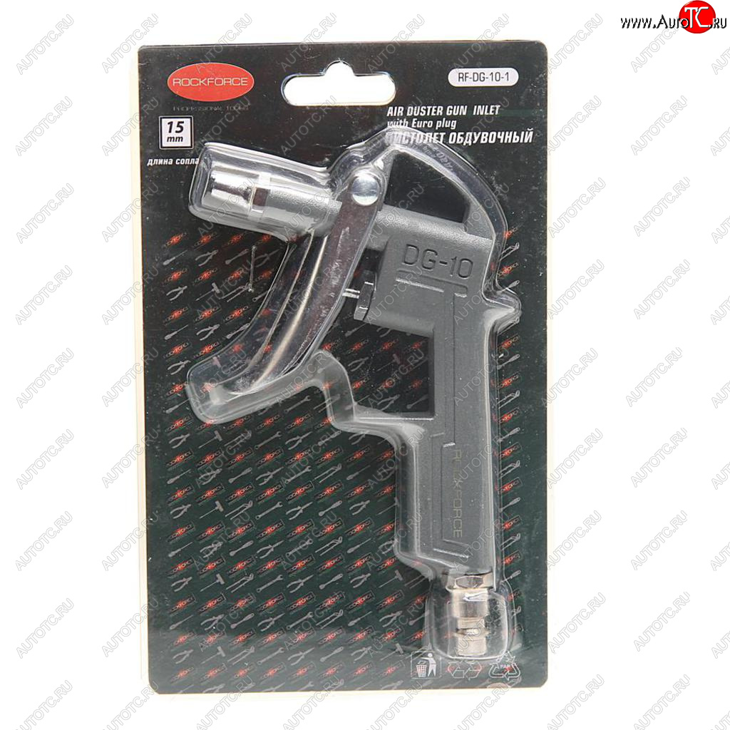 359 р. Пистолет продувочный пневматический (сопло 15мм) в блистере ROCKFORCE ROCKFORCE rf-dg-10-1  с доставкой в г. Майкоп