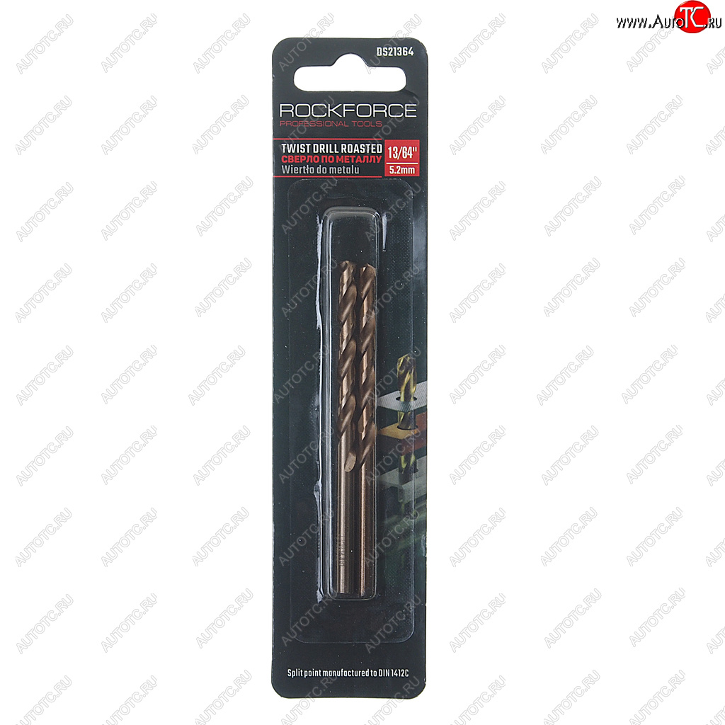 141 р. Сверло по металлу 5.2мм HSS Cobalt (2шт.) ROCKFORCE ROCKFORCE rf-ds21364  с доставкой в г. Майкоп