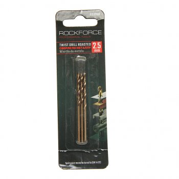 75 р. Сверло по металлу 2.5мм HSS Cobalt (3шт.) ROCKFORCE ROCKFORCE rf-ds325h ROCKFORCE rf-ds325h  с доставкой в г. Майкоп. Увеличить фотографию 1