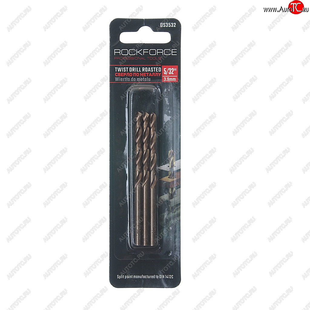 133 р. Сверло по металлу 3.9мм HSS Cobalt (3шт.) ROCKFORCE ROCKFORCE rf-ds3532  с доставкой в г. Майкоп