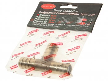 349 р. Переходник для компрессора 14мм T-образный елочка ROCKFORCE ROCKFORCE rf-e102-65  с доставкой в г. Майкоп. Увеличить фотографию 2