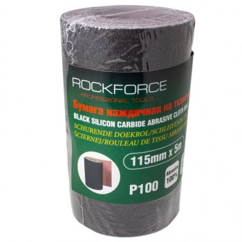 559 р. Бумага наждачная P-100 115ммх5м на тканевой основе рулон ROCKFORCE ROCKFORCE rf-fb2100c  с доставкой в г. Майкоп. Увеличить фотографию 1