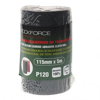 559 р. Бумага наждачная P-120 115ммх5м на тканевой основе рулон ROCKFORCE ROCKFORCE rf-fb2120c  с доставкой в г. Майкоп. Увеличить фотографию 1