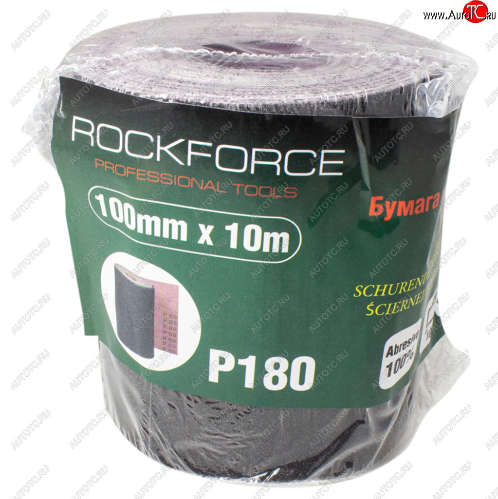 869 р. Бумага наждачная P-180 100ммх10м на тканевой основе рулон ROCKFORCE ROCKFORCE rf-fb4180c  с доставкой в г. Майкоп