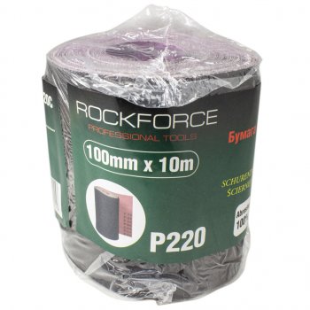 979 р. Бумага наждачная P-220 100ммх10м на тканевой основе рулон ROCKFORCE ROCKFORCE rf-fb4220c  с доставкой в г. Майкоп. Увеличить фотографию 1
