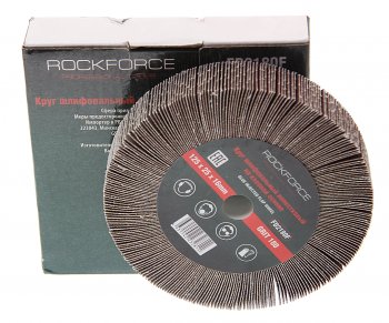 1 039 р. Круг лепестковый зачистной 125x25x16мм M14 (Grit 180) ROCKFORCE ROCKFORCE rf-fd2180f  с доставкой в г. Майкоп. Увеличить фотографию 1