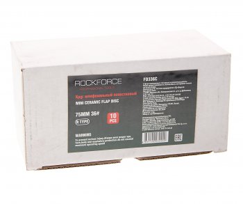 2 199 р. Круг шлифовальный лепестковый 75мм (№36) 10шт. ROCKFORCE ROCKFORCE rf-fd336c  с доставкой в г. Майкоп. Увеличить фотографию 2