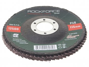 139 р. Круг лепестковый торцевой 115х22мм P40 ROCKFORCE ROCKFORCE rf-fd440m  с доставкой в г. Майкоп. Увеличить фотографию 2