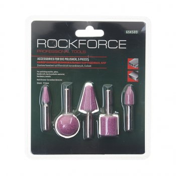299 р. Камень абразивный набор 5 предметов (хвостовик 6мм) в блистере ROCKFORCE ROCKFORCE rf-gsk503  с доставкой в г. Майкоп. Увеличить фотографию 1