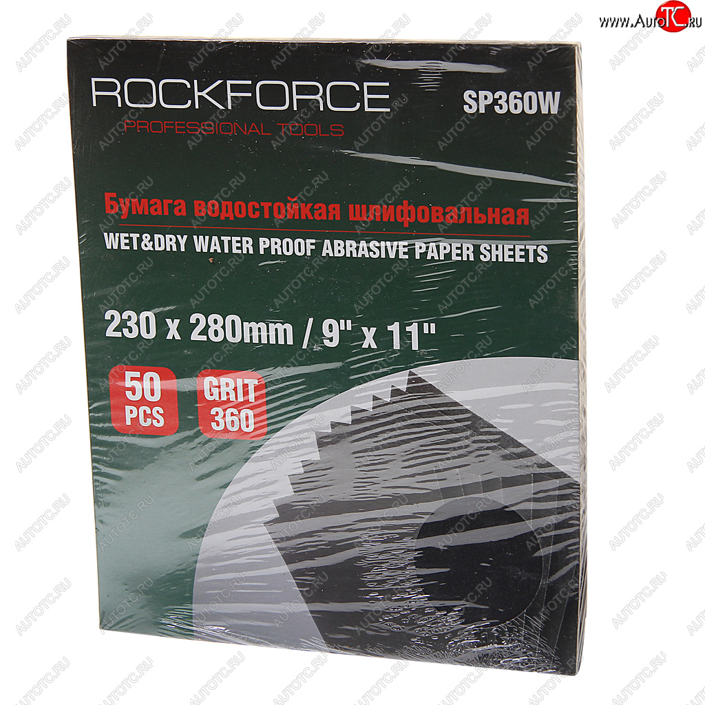 999 р. Бумага наждачная водостойкая P-360 (230х280) 50шт. ROCKFORCE ROCKFORCE rf-sp360w  с доставкой в г. Майкоп