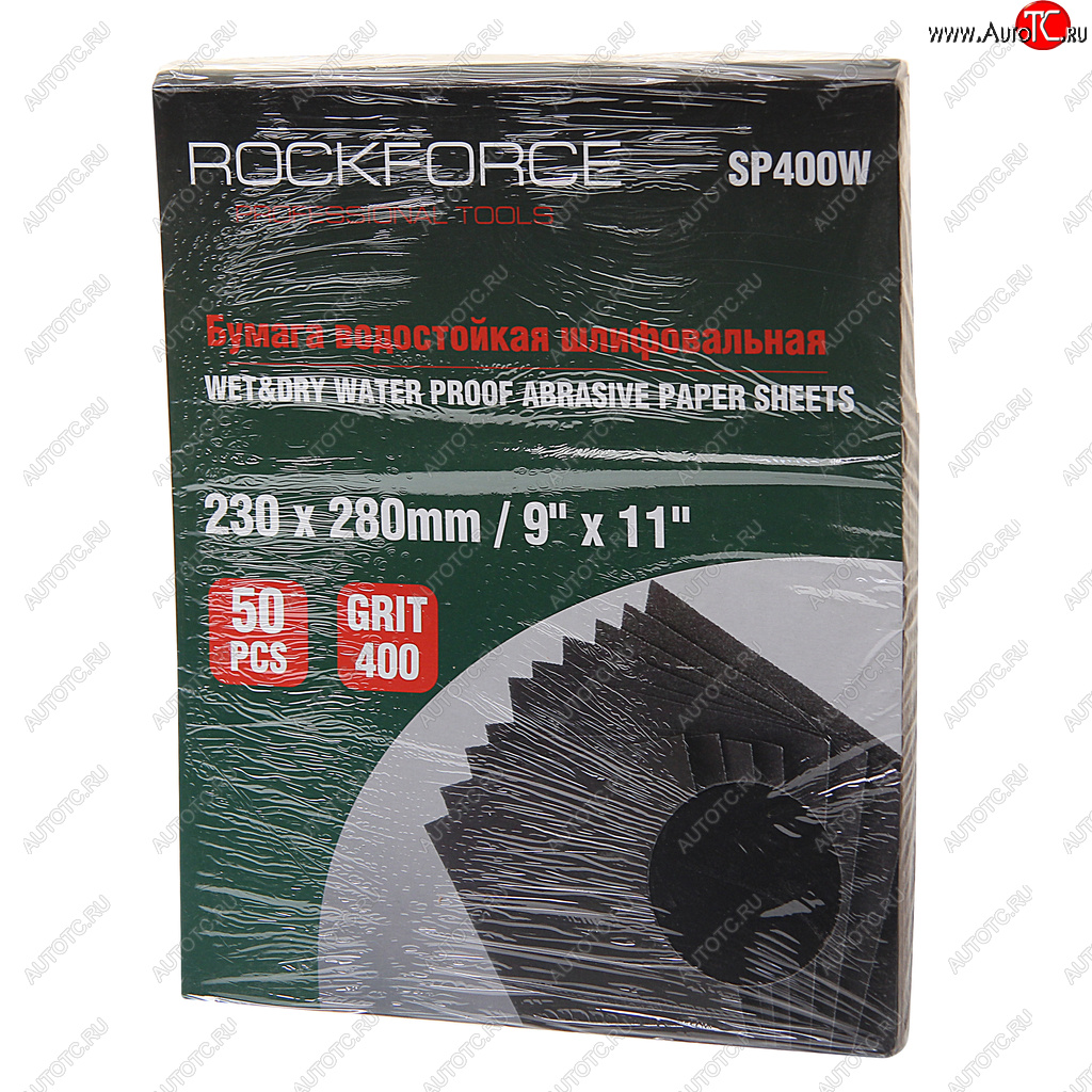919 р. Бумага наждачная водостойкая P-400 (230х280) 50шт. ROCKFORCE ROCKFORCE rf-sp400w ROCKFORCE rf-sp400w  с доставкой в г. Майкоп