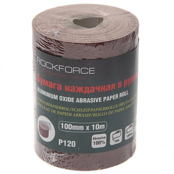 559 р. Бумага наждачная P-120 100ммх10м рулон ROCKFORCE ROCKFORCE rf-sr4120a  с доставкой в г. Майкоп. Увеличить фотографию 1