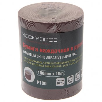 559 р. Бумага наждачная P-180 100ммх10м рулон ROCKFORCE ROCKFORCE rf-sr4180a  с доставкой в г. Майкоп. Увеличить фотографию 1