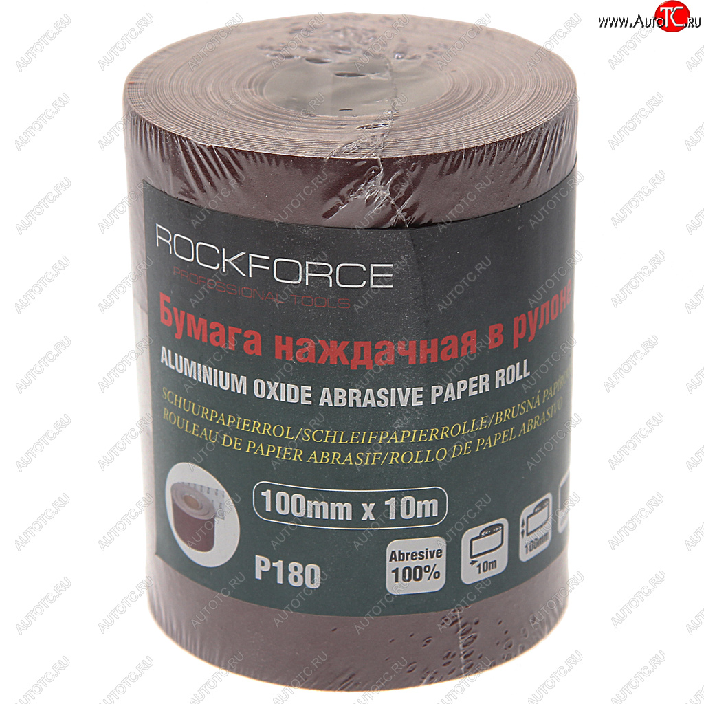 559 р. Бумага наждачная P-180 100ммх10м рулон ROCKFORCE ROCKFORCE rf-sr4180a  с доставкой в г. Майкоп