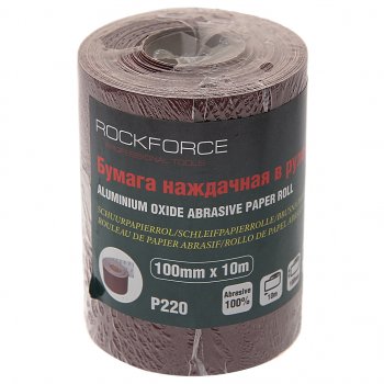 559 р. Бумага наждачная P-220 100ммх10м рулон ROCKFORCE ROCKFORCE rf-sr4220a  с доставкой в г. Майкоп. Увеличить фотографию 1
