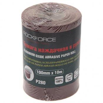 549 р. Бумага наждачная P-280 100ммх10м рулон ROCKFORCE ROCKFORCE rf-sr4280a  с доставкой в г. Майкоп. Увеличить фотографию 1