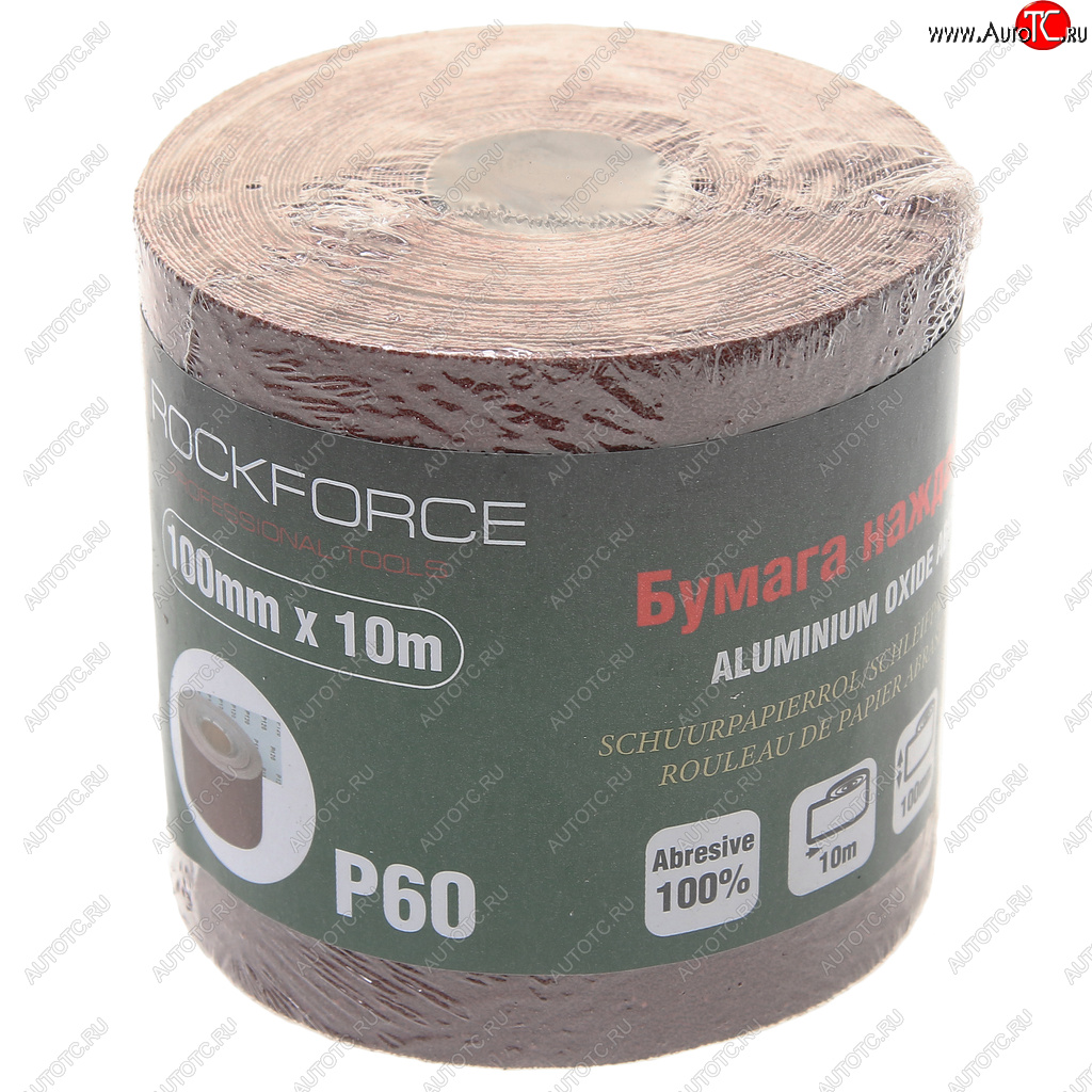 559 р. Бумага наждачная P-60 100ммх10м рулон ROCKFORCE ROCKFORCE rf-sr460a  с доставкой в г. Майкоп